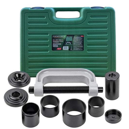 СКОБА И ВТУЛКИ ЗА МОНТАЖ И ДЕМОНТАЖ НА ЛАГЕРИ И ШАРНИРИ 10 ЧАСТИ ROCKFORCE