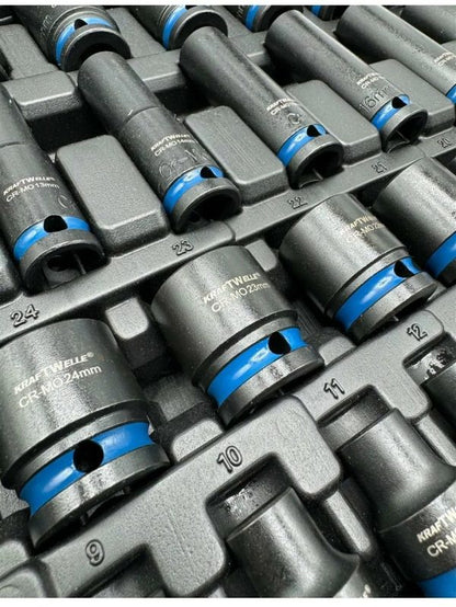 КОМПЛЕКТ УДАРНИ ВЛОЖКИ 1/2″ 40 ЧАСТИ KRAFTWELLE