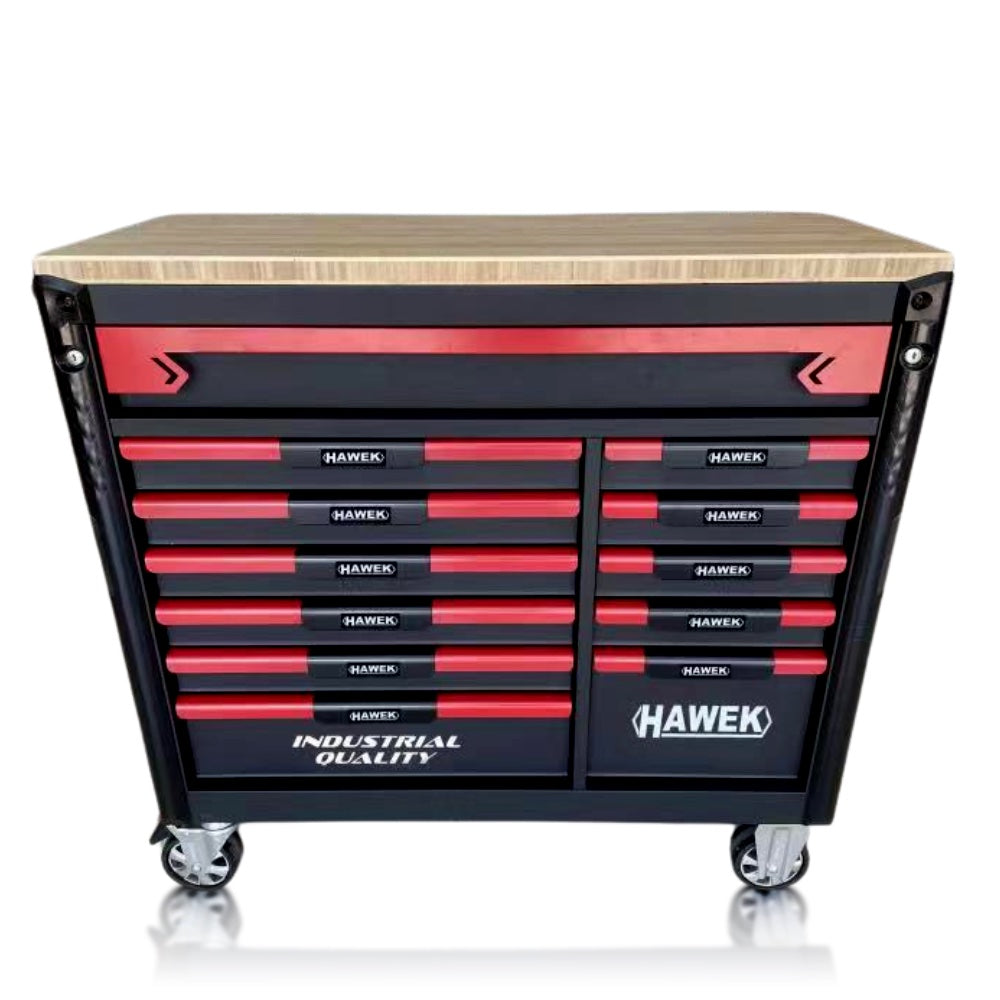 ПРОФЕСИОНАЛЕН ШКАФ С ИНСТРУМЕНТИ С 12 ЧЕКМЕДЖЕТА – 11 ПЪЛНИ HAWEK