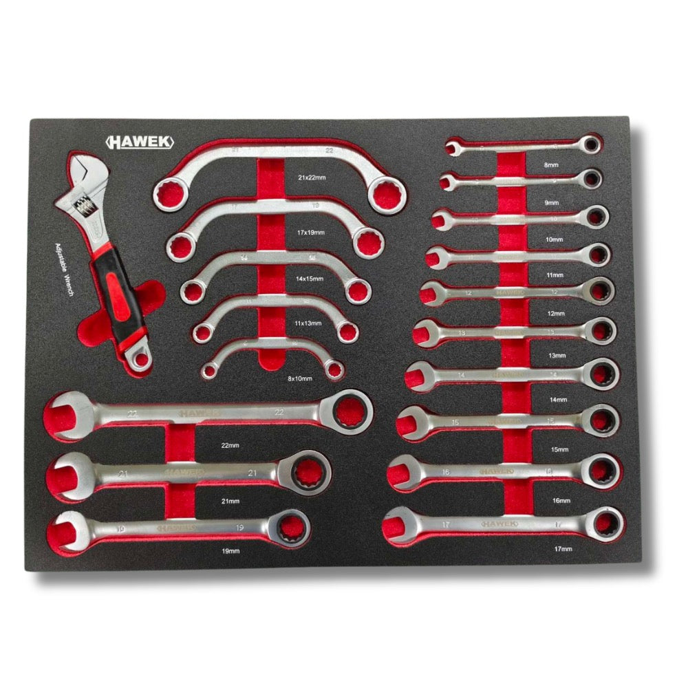 ПРОФЕСИОНАЛЕН ШКАФ С ИНСТРУМЕНТИ С 12 ЧЕКМЕДЖЕТА – 11 ПЪЛНИ HAWEK