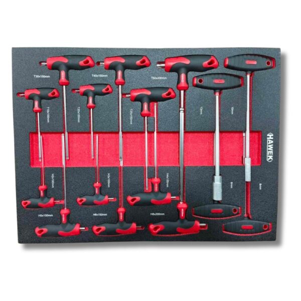 ПРОФЕСИОНАЛЕН ШКАФ С ИНСТРУМЕНТИ С 12 ЧЕКМЕДЖЕТА – 11 ПЪЛНИ HAWEK