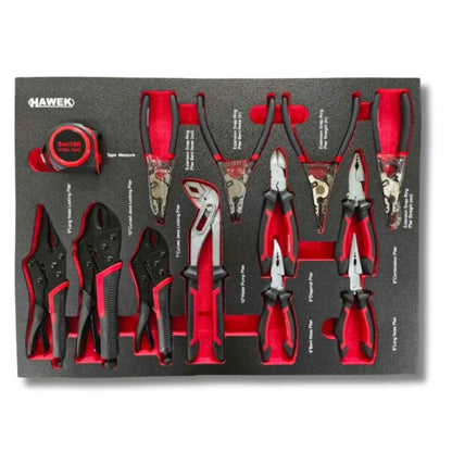 ПРОФЕСИОНАЛЕН ШКАФ С ИНСТРУМЕНТИ С 12 ЧЕКМЕДЖЕТА – 11 ПЪЛНИ HAWEK