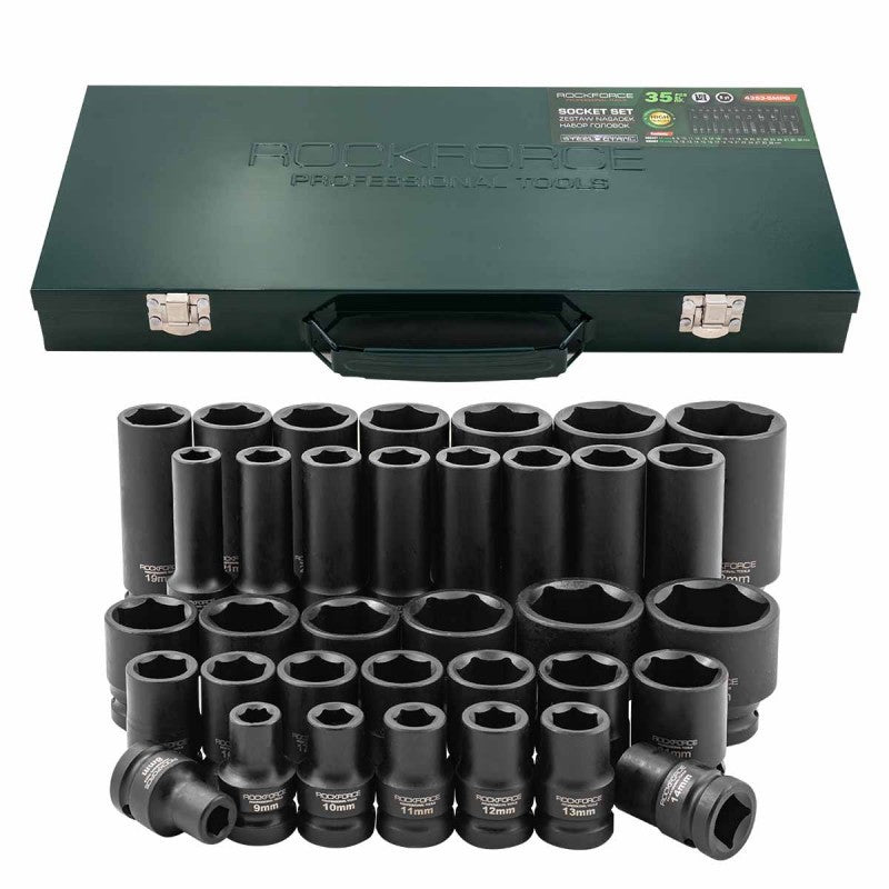 КОМПЛЕКТ УДАРНИ ВЛОЖКИ 35 ЧАСТИ 1/2 (8 – 32 мм) ROCKFORCE