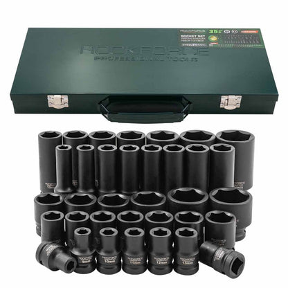 КОМПЛЕКТ УДАРНИ ВЛОЖКИ 35 ЧАСТИ 1/2 (8 – 32 мм) ROCKFORCE