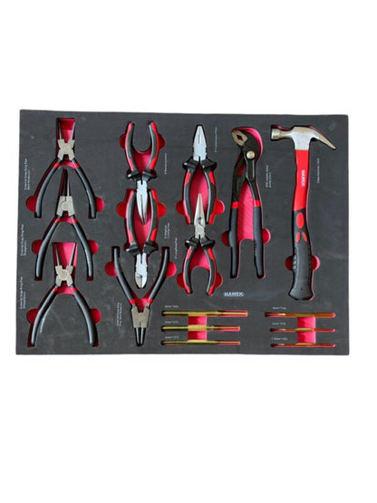 ШКАФ С ИНСТРУМЕНТИ С 7 ЧЕКМЕДЖЕТА – 5 ПЪЛНИ,МЕТАЛЕН ПЛОТ И ОТДЕЛЕНИЕ ЗА ЗАКАЧАНЕ НА ИНСТУМЕНТИ HAWEK