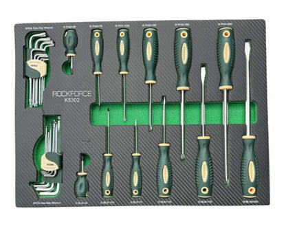 ШКАФ С ИНСТРУМЕНТИ С 7 ЧЕКМЕДЖЕТА – 4 ПЪЛНИ,МЕТАЛЕН ПЛОТ И ОТДЕЛЕНИЕ ЗА ЗАКАЧАНЕ НА ИНСТУМЕНТИ ROCKFORCE