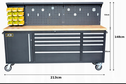 ПОДВИЖЕН ШКАФ ЗА ИНСТРУМЕНТИ С РАБОТЕН ПЛОТ JCB