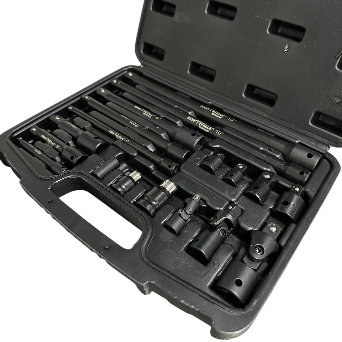 КОМПЛЕКТ УДАРНИ ПРЕХОДНИЦИ ( АДАПТЕРИ ) И УДЪЛЖЕНИЯ 1/4″, 3/8″ и 1/2″ 18 ЧАСТИ KFRAFTWELLE