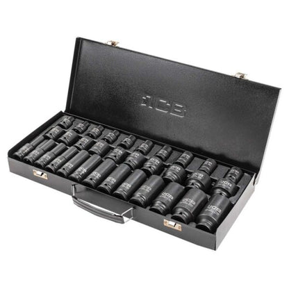 КОМПЛЕКТ УДАРНИ ВЛОЖКИ 33 ЧАСТИ 1/2 ( 8 – 32 ММ ) JCB