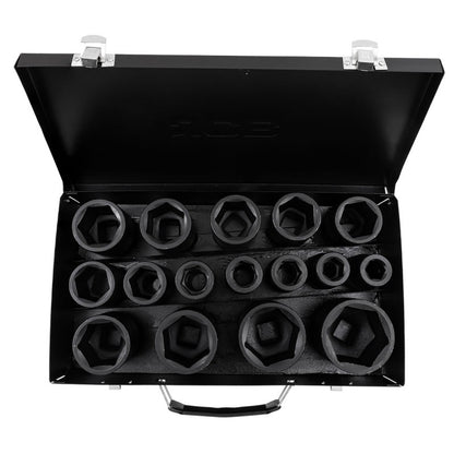 КОМПЛЕКТ УДАРНИ ВЛОЖКИ16 ЧАСТИ 3/4 (17 – 50 ММ) 6-СТЕННИ JCB