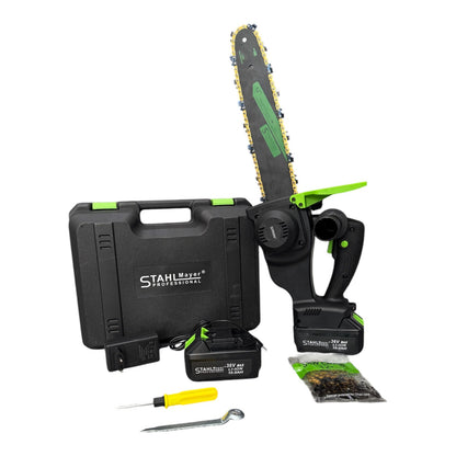 Акумулаторна резачка STAHLMAYER  36V 10Ah с две батерии и 2 вериги – 35см шина
