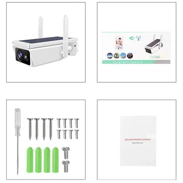 3бр Соларна водоустойчива WIFI камера 5MP full HD + 3бр SD карта памет 64GB