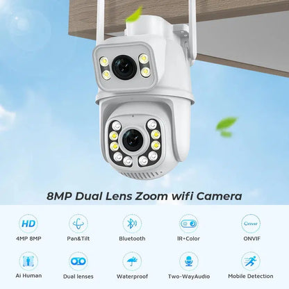 Двойна водоустойчива камера 2x6mp Wi-Fi ICSEE