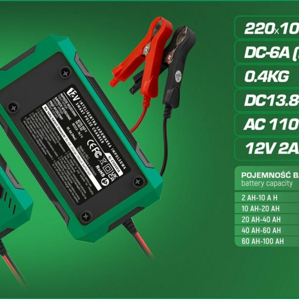 ЗАРЯДНО УСТРОЙСТВО ЗА АКУМУЛАТОР 6А / 12V, 2AH-100AH ROCKFORCE